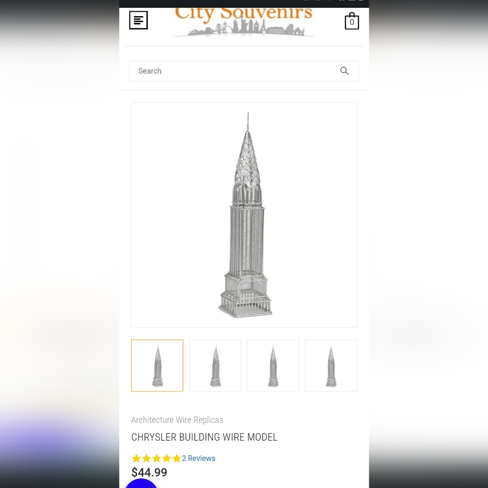 12" Chrysler Building Wire Model